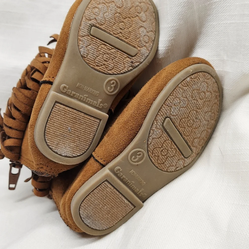 Garanimals Pocahontas Boots Zip Brown Moccasins Toddler 3